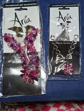 Aria Pink and Purple Beaded Necklace with Silver Chain Charm
